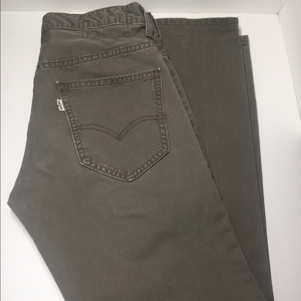 Levi’s light brown straight leg pants, 30 x 32
